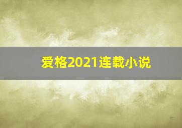 爱格2021连载小说