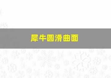 犀牛圆滑曲面