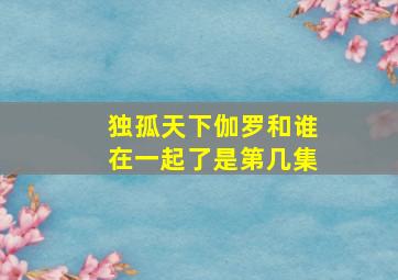 独孤天下伽罗和谁在一起了是第几集