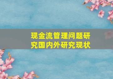 现金流管理问题研究国内外研究现状