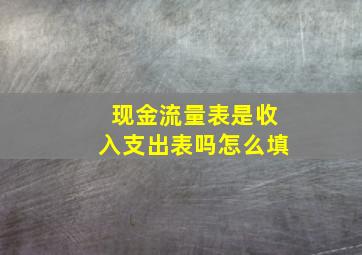 现金流量表是收入支出表吗怎么填