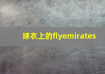 球衣上的flyemirates