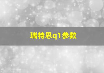 瑞特思q1参数