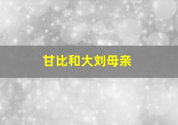 甘比和大刘母亲