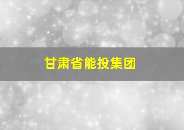 甘肃省能投集团