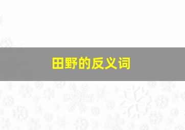 田野的反义词