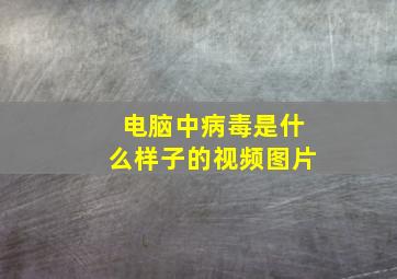 电脑中病毒是什么样子的视频图片