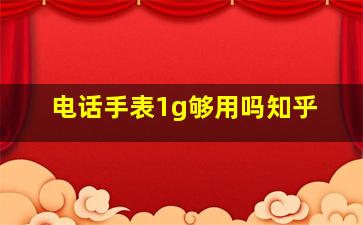 电话手表1g够用吗知乎