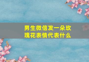 男生微信发一朵玫瑰花表情代表什么