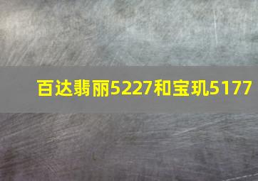 百达翡丽5227和宝玑5177