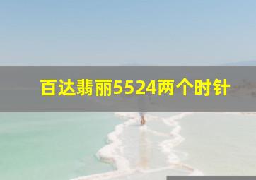 百达翡丽5524两个时针