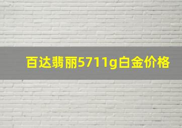 百达翡丽5711g白金价格