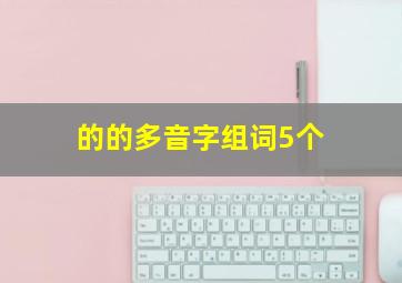 的的多音字组词5个