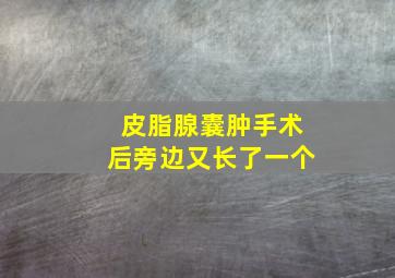 皮脂腺囊肿手术后旁边又长了一个