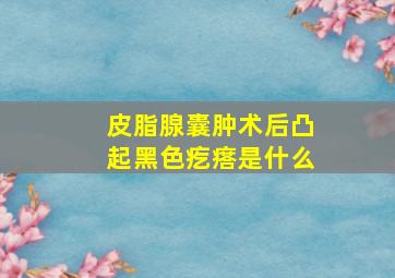 皮脂腺囊肿术后凸起黑色疙瘩是什么