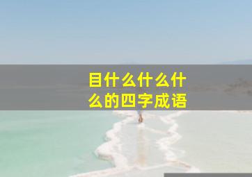 目什么什么什么的四字成语