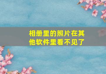 相册里的照片在其他软件里看不见了