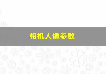 相机人像参数