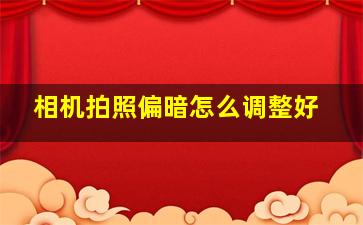 相机拍照偏暗怎么调整好