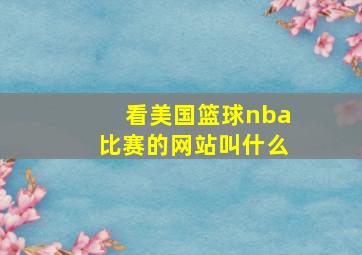 看美国篮球nba比赛的网站叫什么