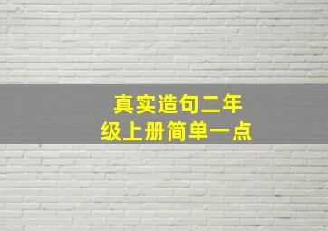 真实造句二年级上册简单一点