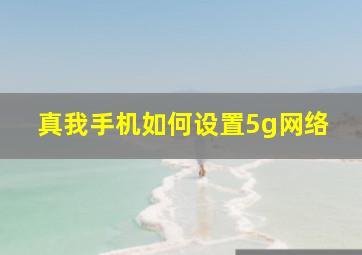 真我手机如何设置5g网络