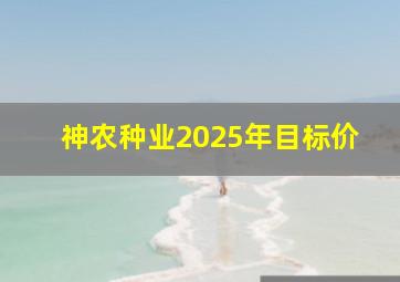 神农种业2025年目标价