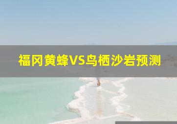 福冈黄蜂VS鸟栖沙岩预测