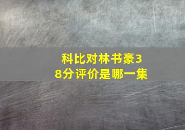 科比对林书豪38分评价是哪一集