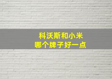 科沃斯和小米哪个牌子好一点