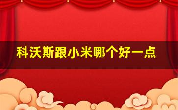 科沃斯跟小米哪个好一点