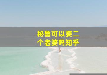 秘鲁可以娶二个老婆吗知乎