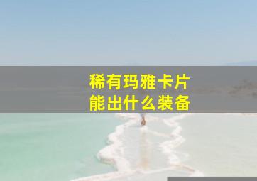 稀有玛雅卡片能出什么装备