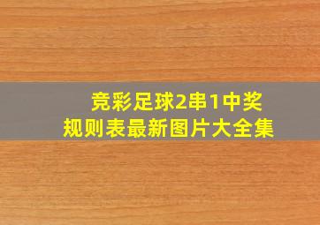 竞彩足球2串1中奖规则表最新图片大全集