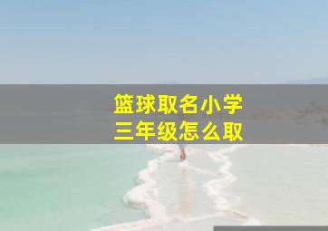 篮球取名小学三年级怎么取