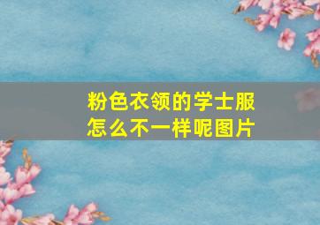 粉色衣领的学士服怎么不一样呢图片