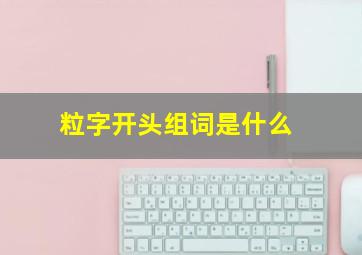 粒字开头组词是什么