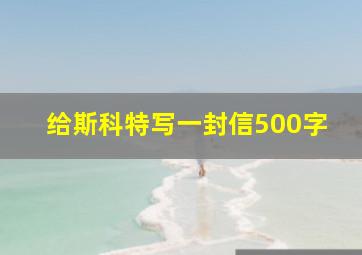 给斯科特写一封信500字