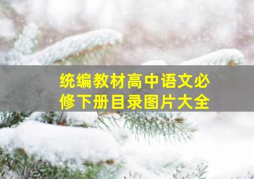 统编教材高中语文必修下册目录图片大全