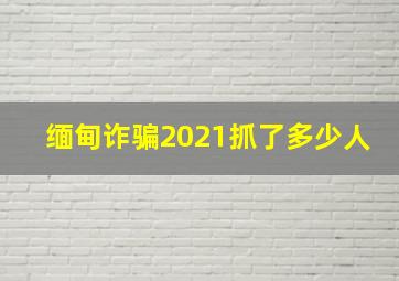 缅甸诈骗2021抓了多少人