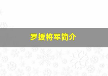 罗援将军简介