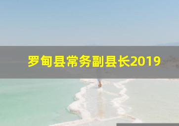 罗甸县常务副县长2019