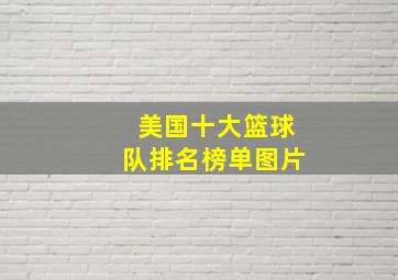 美国十大篮球队排名榜单图片