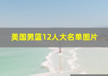 美国男篮12人大名单图片