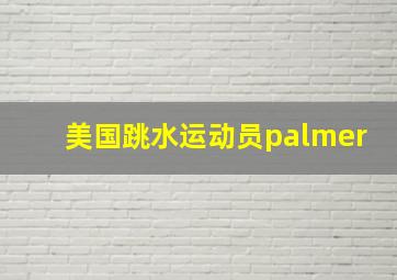 美国跳水运动员palmer