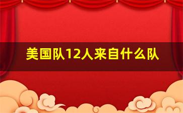 美国队12人来自什么队