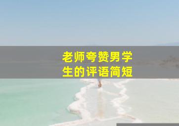 老师夸赞男学生的评语简短