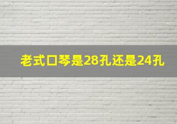 老式口琴是28孔还是24孔