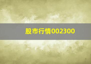 股市行情002300