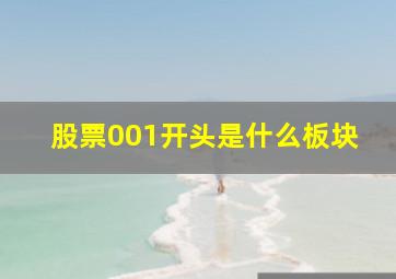 股票001开头是什么板块